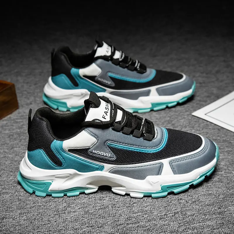 

2022 New Spring Men Breathable Mesh Casual Fashion Increase Platform Non-slip Sneakers Designer Male Tennis Basketball Shoes