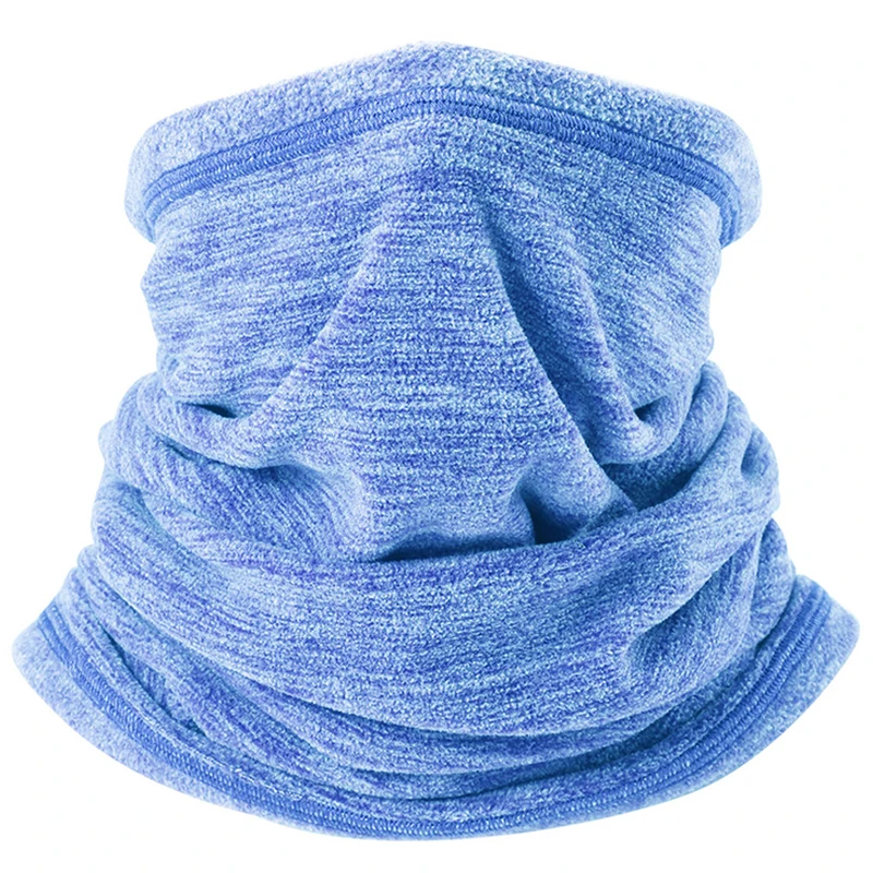 Sky blue Зимний флисовый лицевой щиток для шеи, Балаклава, мотоциклетная Лыжная маска для лица, мотоциклетная маска для мотокросса, для холодной погоды, теплый трубчатый шарф для мужчин - Цвет: Sky blue