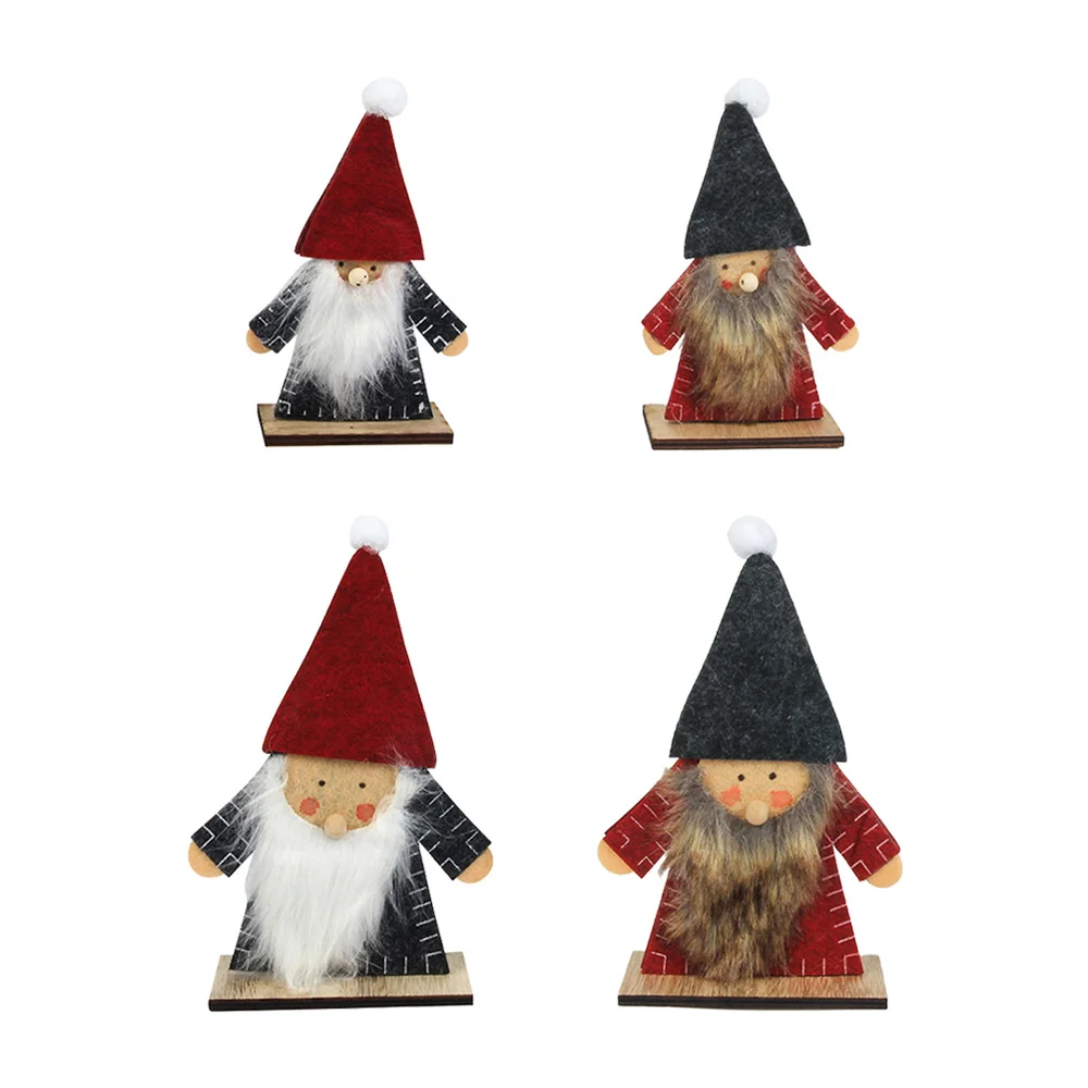 

4Pcs Santa Claus Adornments Xmas Desktop Ornaments for Home (Assorted Color)