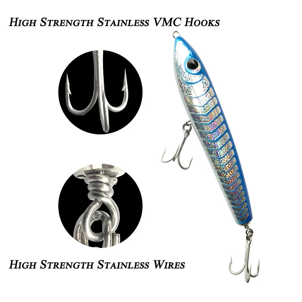 Тройные Крючки AS StickBaits VMC 140 г приманка для троллинга тунца ручная работа