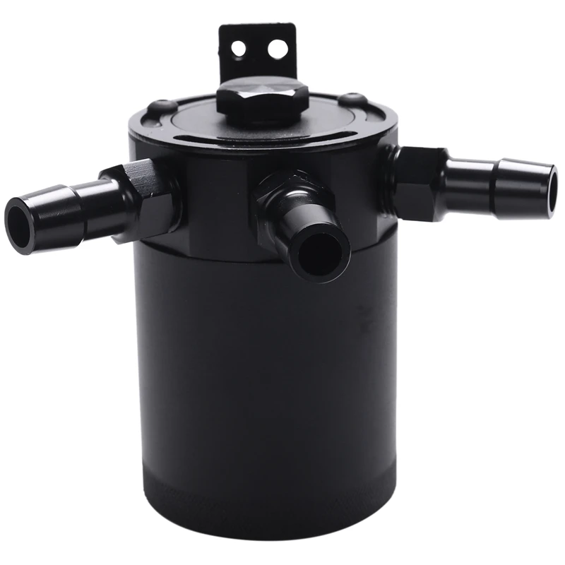 Universal Racing Baffled 3-Port Oil Catch Can Tank Air Separator with Removable Valve | Автомобили и мотоциклы