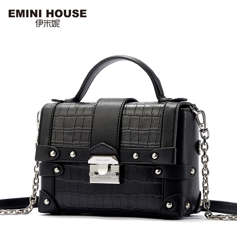 EMINI HOUSE сумка из натуральной кожи с крокодиловым узором роскошные сумки женские
