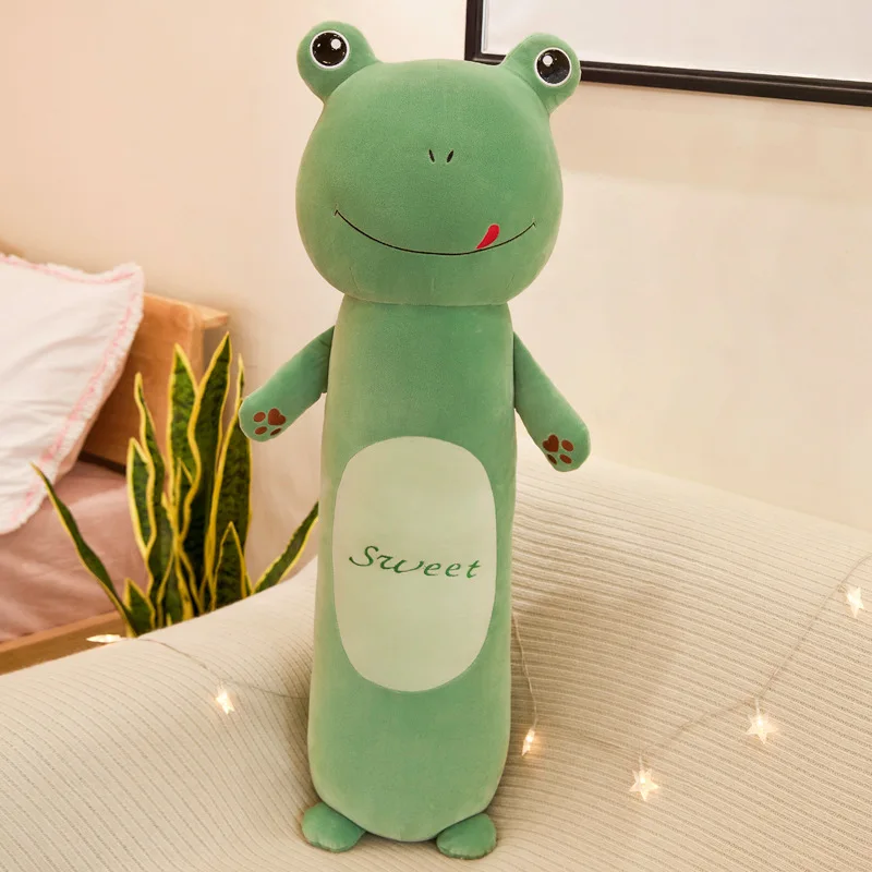Zqswkl 90/110/130cm christmas toys cat plush long pillow toy kawaii avocado soft toyfrog rabbit sleep for girls birthday - купить по