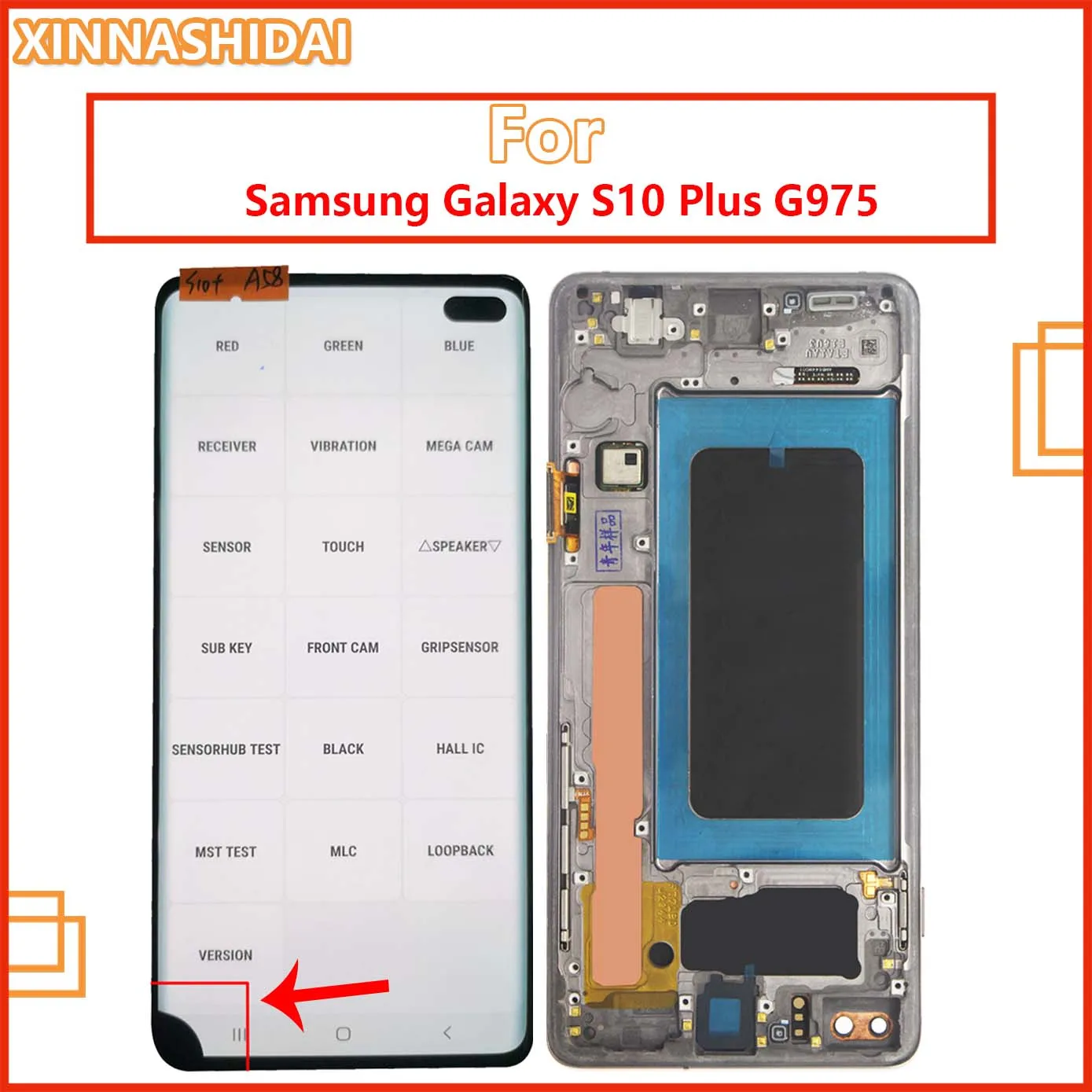 AMOLED оригинальный дисплей S10 Plus для Samsung S10+ G975 G975W G975F с сенсорным экраном и цифровым дигитайзером с мертвым пикселем.