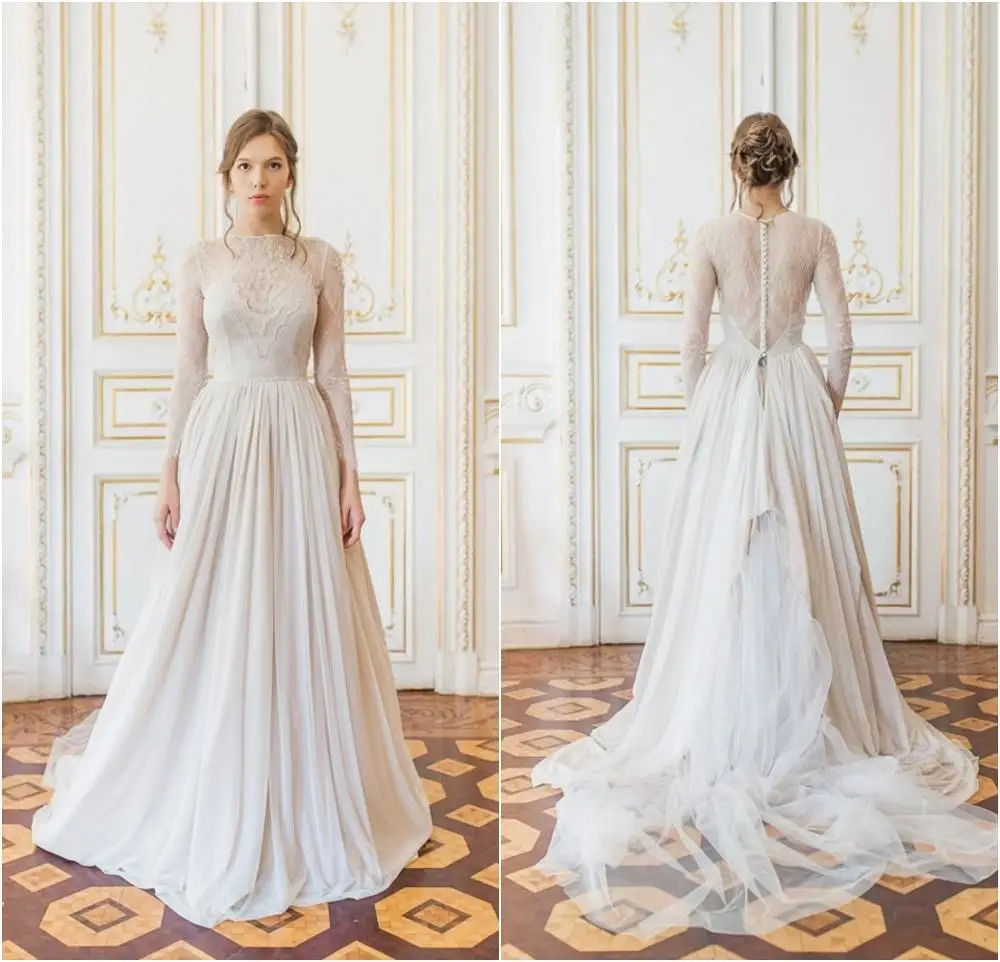 

Женское свадебное платье It's yiiya, элегантное платье трапециевидной формы с длинным рукавом и круглым вырезом в богемном стиле на заказ на лет...