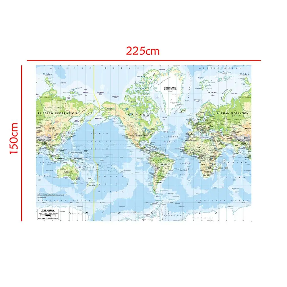Рисунок 4 - Складная карта мира проекция Mercator
