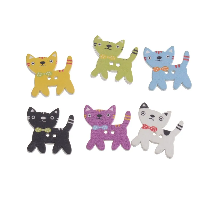 Бесплатная доставка розничная продажа 10 шт. разные рисунки с 2 отверстиями