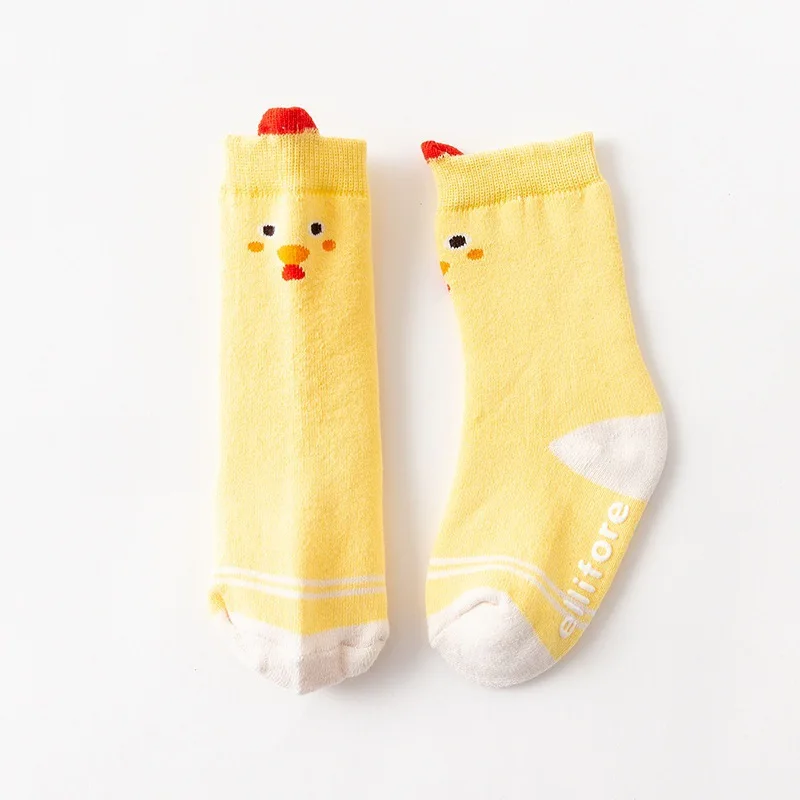 Cute Cartoon Newborn Baby Boys Girls Anti-slip Socks Infant Soft Breathable Cotton Sock Non-slip Thicken Warm Autumn Winter | Детская