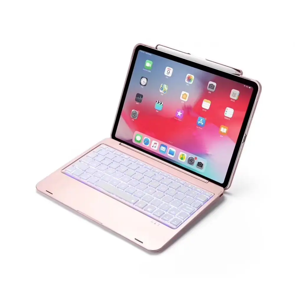 For IPad Pro 11 2018 2020 Case Aluminium Alloy Bluetooth Keyboard Tablet Protective Shell Stand Cover With Backlight Funda+Pen