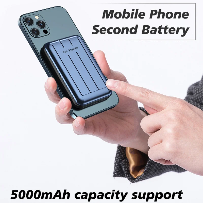 

5000mAh Portable Magnetic Wireless Mobile Phone Power Bank 15W Fast Charger For iPhone 13 12 Pro Max External Auxiliary Battery