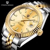 pagrni design top luxury business sapphire glass stainless steel 100m mens waterproof mechanical automatic watch montre homme