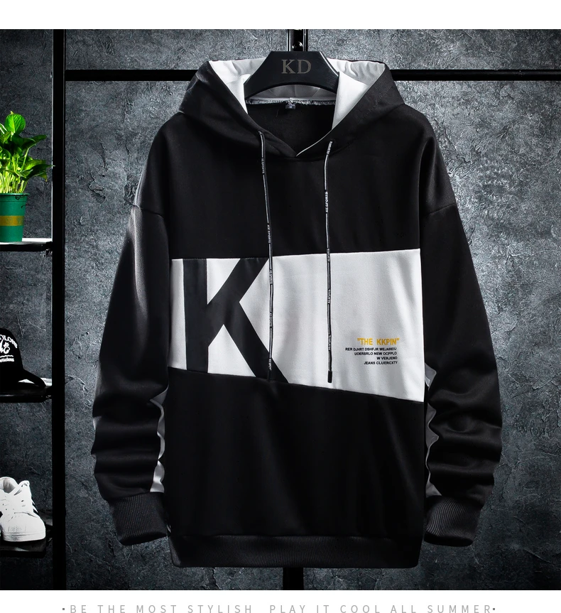 Mens new relaxed and casual trend of all match harajuku hip hop hoodie 5 Hba1f26236333466788f6a86819e62f46B