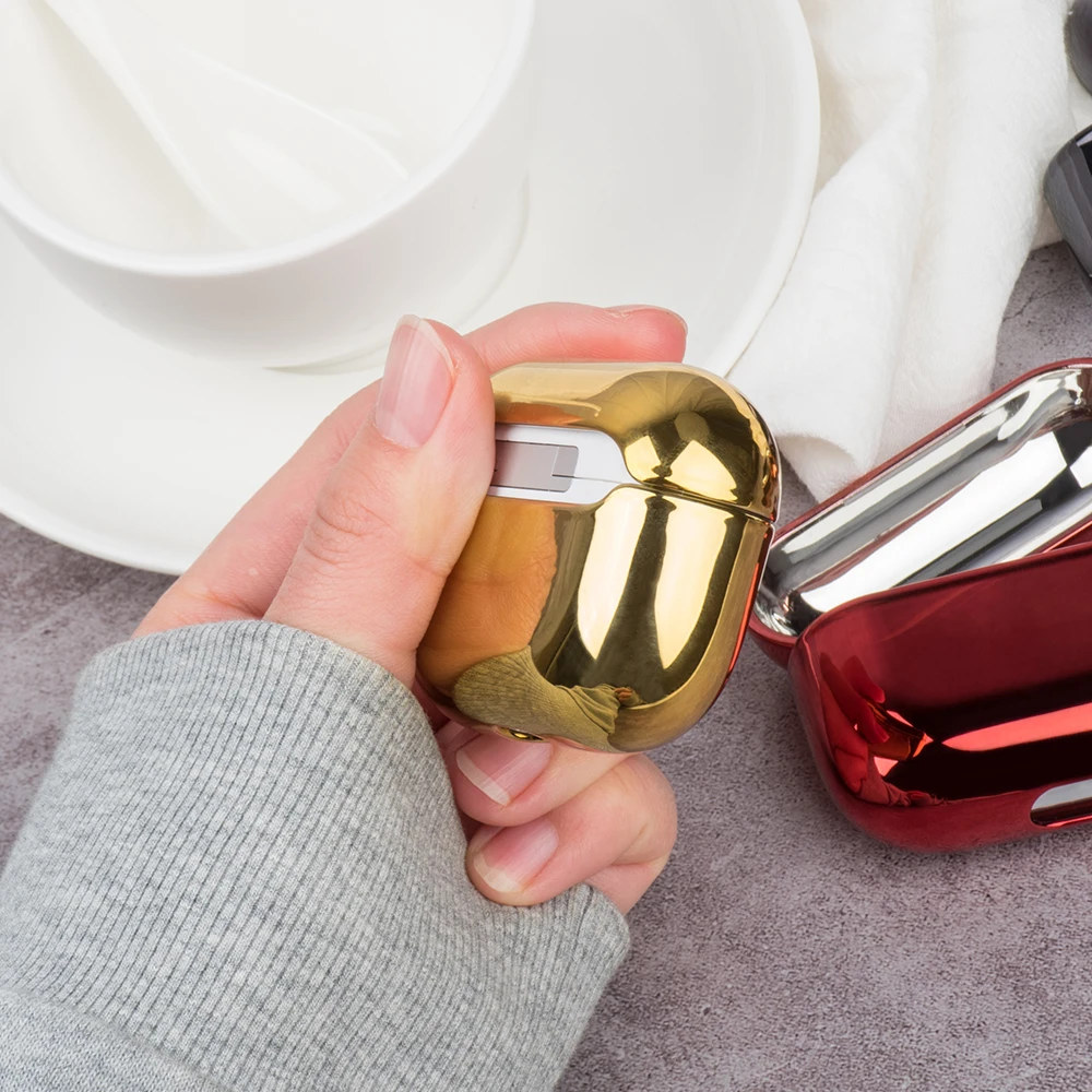 Чехол для AirPods Pro чехол с гальваническим покрытием из поликарбоната блестящий Apple