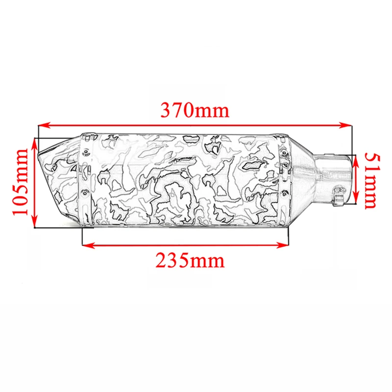 51 мм для CBR125 CBR250 CB400 CB600 CBR1000 R3 FZ400 Z750 CBR650F PCX125 CB190R Модифицированная выхлопная труба