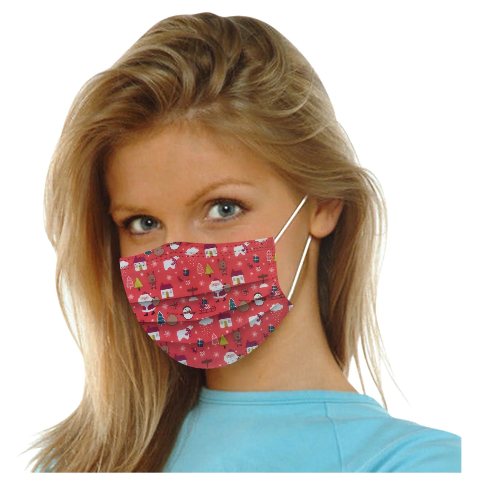 

50pcs Adults Disposable Masks 3 Layer Disposable Mouth Skin-friendly Masks Soft Breathable Xmas Hygiene Face Mask Mascarilla d5