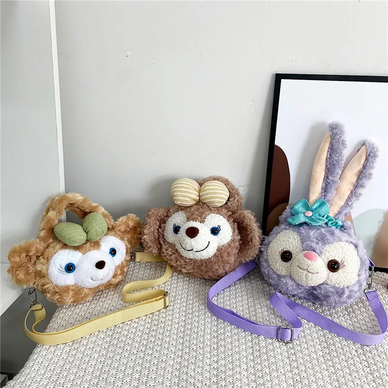 

Children's Plush Cartoon Handbag Cute Duffy Bear StellaLou Boys Girls Anime Plush One-shoulder Messenger Coin Purse Storage Bags
