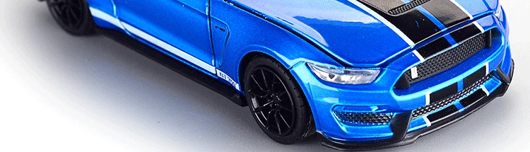 Mustang GT350 1:32 модель автомобиля литой под давлением из металлического сплава моделирование оттягивающие назад Автомобили огни игрушки для детей Подарки для детей
