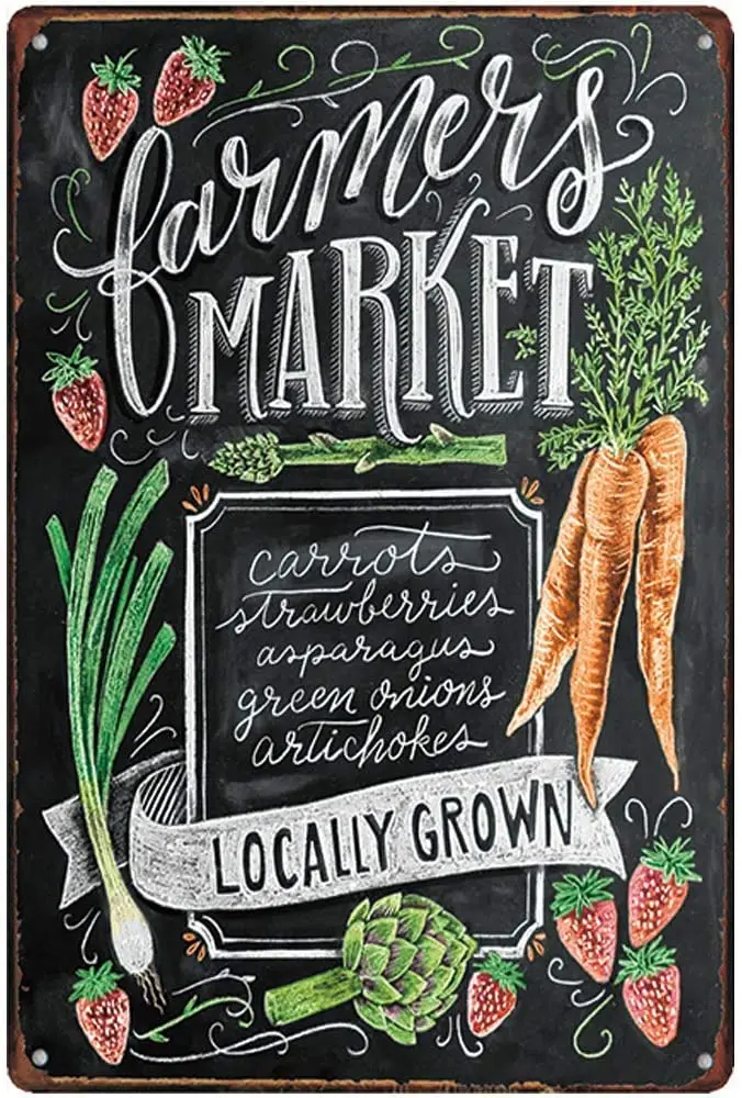 

Larmers Maket Poster Funny Art Decor Vintage Aluminum Retro Metal Tin Sign Painting Decorative Signs 20x30cm