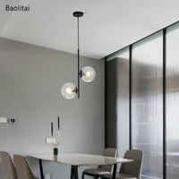nordic pendant light e27 220v iron modern backdrop bedside bedroom living childrens room glass ball home decorate lamp