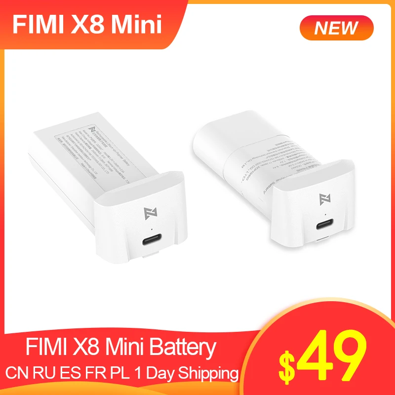 

Аккумуляторная батарея FIMI x8 Mini, 2200 мАч, аккумулятор Lipo для мини-камеры X8Mini, аксессуары для радиоуправляемого дрона, Интеллектуальная батаре...