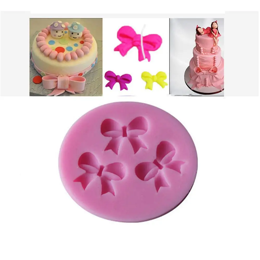 1 шт./3 отверстия бант дизайн моделирование украшения торта помадка шоколадный