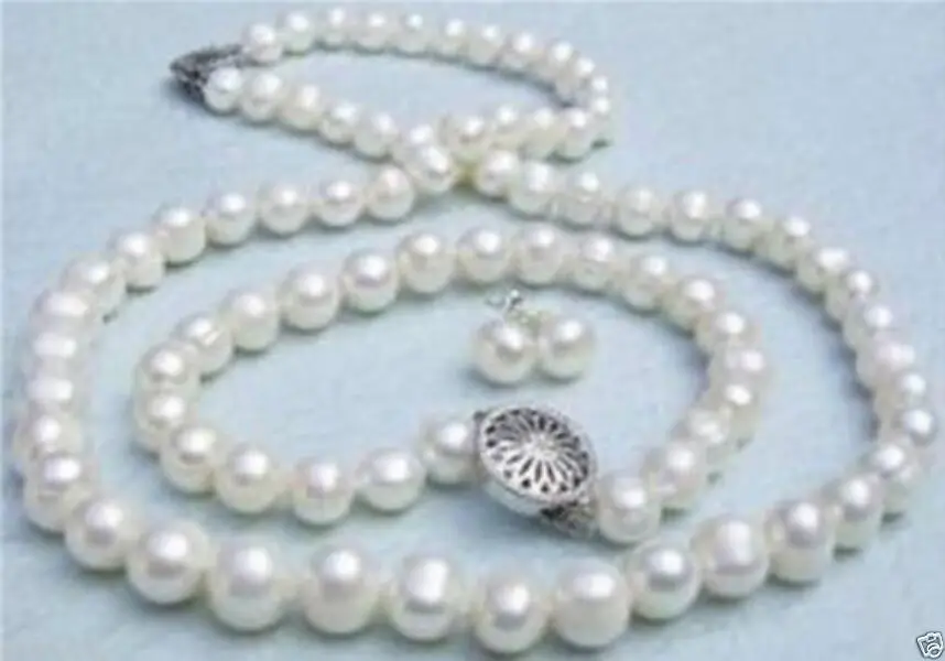 

Ожерелье и серьги из натурального пресноводного жемчуга 7-8 мм