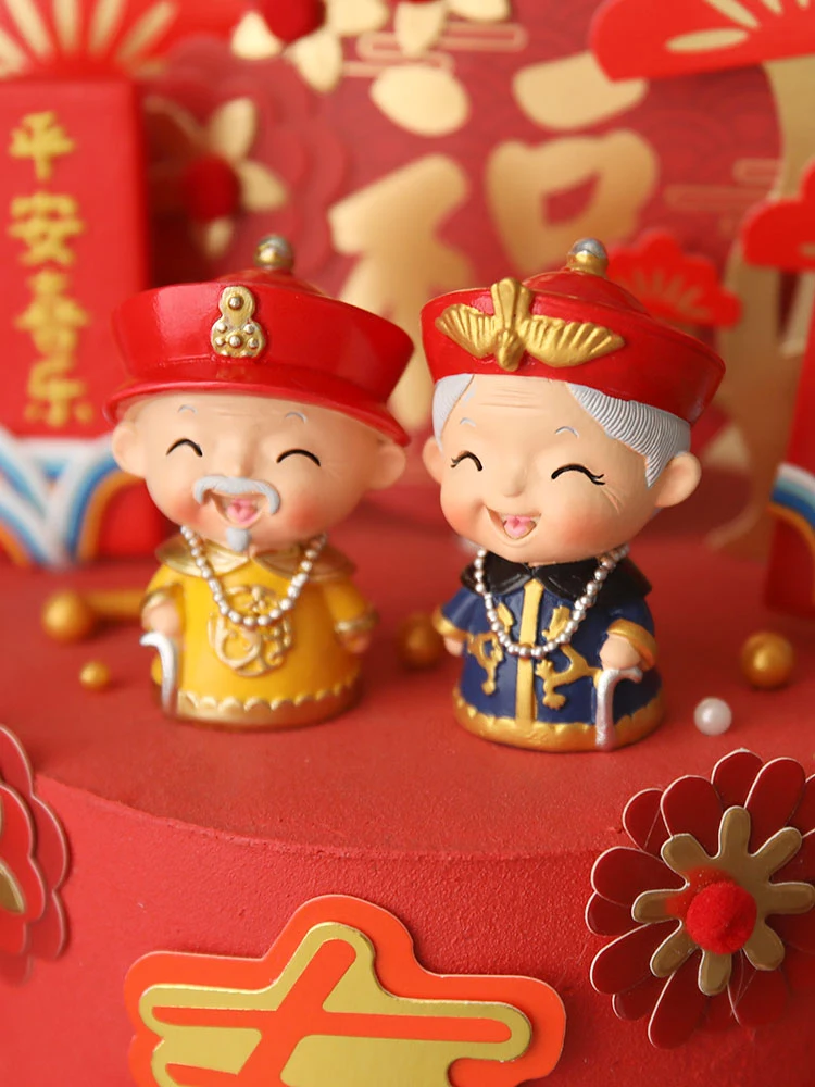 Статуэтка императора китайского дедушка бабушка орнамент королевы традиционный