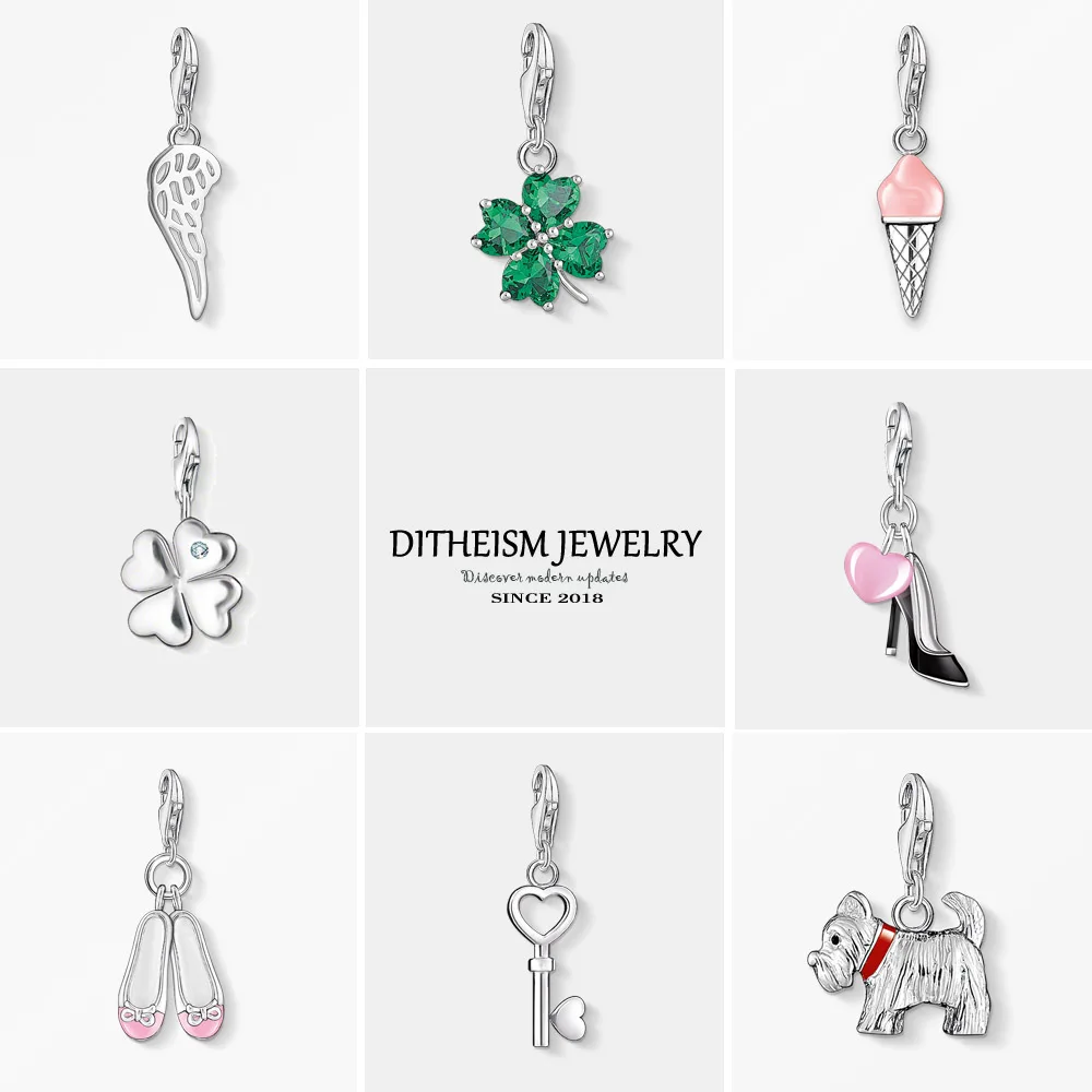 Подвески с цветком клевера 2018 модные ювелирные изделия из стерлингового серебра