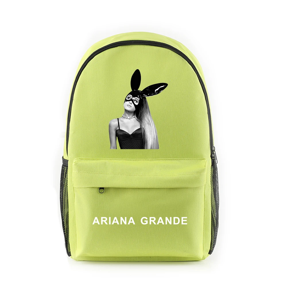 Холщовый Рюкзак на плечо в стиле Харадзюку С Логотипом Ariana Grande, певица на молнии, рюкзак для путешествий в студенческом стиле, пять цветов