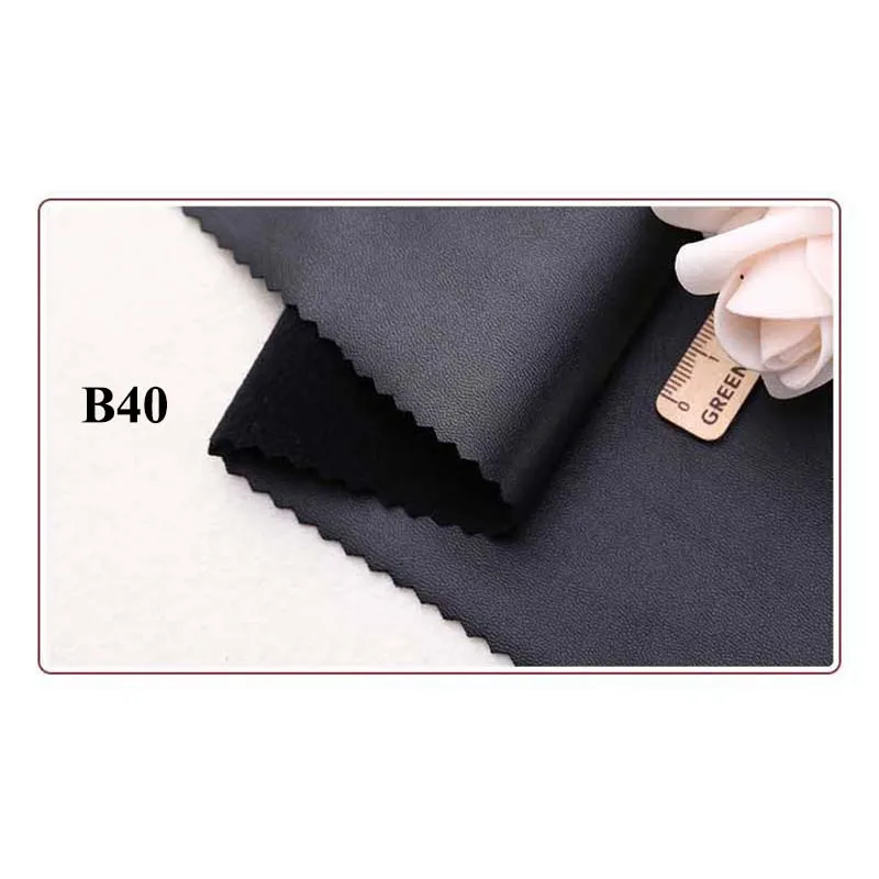 B40 Meetee 90x70 см черный из искусственной кожи эластичный бархат молочного шелка вязать низ для брюки юбка куртка синтетическая ткань аксессуары AP660 - Цвет: B40