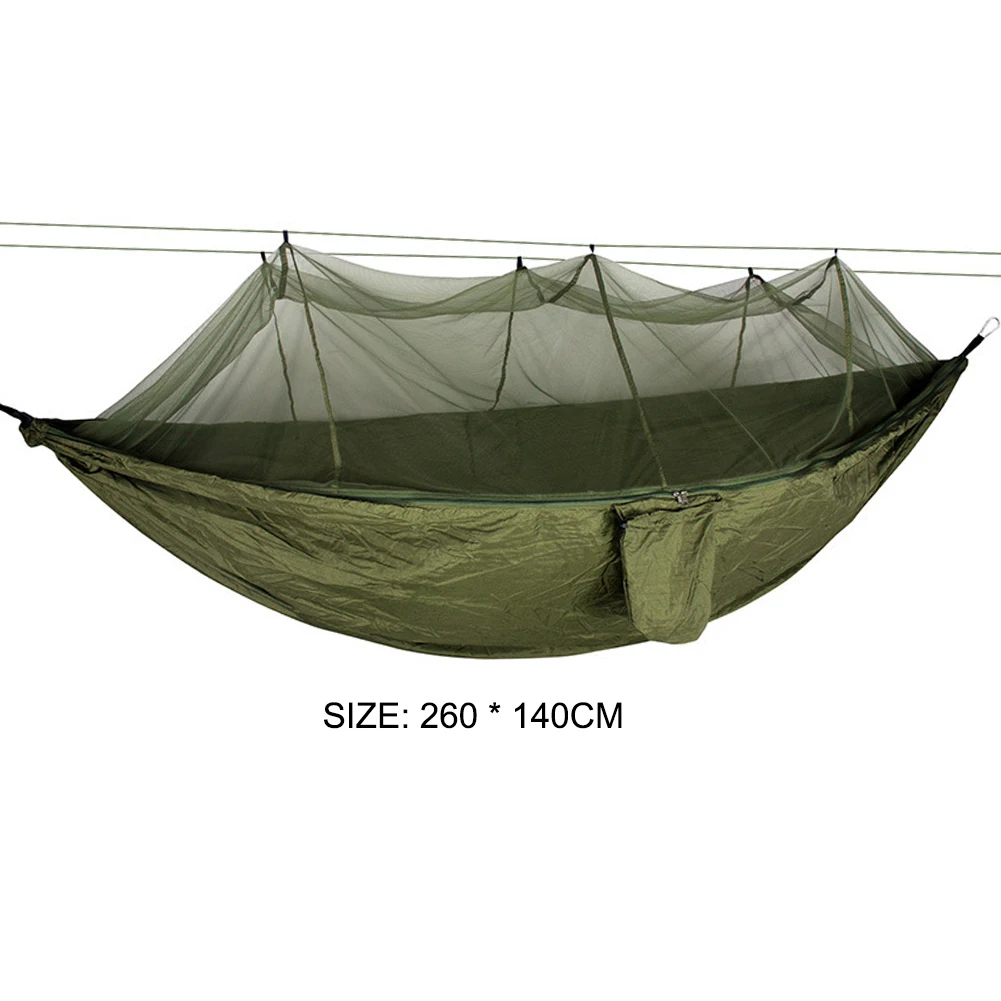 

1-2 Person Portable Outdoor Camping Tent Hammock Awning with Mosquito Net High Strength Parachute Hanging Hunting Sleep Swing