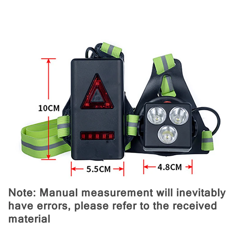 

USB Rechargeable Running Night Light Outdoor Sport Running Lights Running Safety Warning Chest Light Outdoor Climbing Equipment