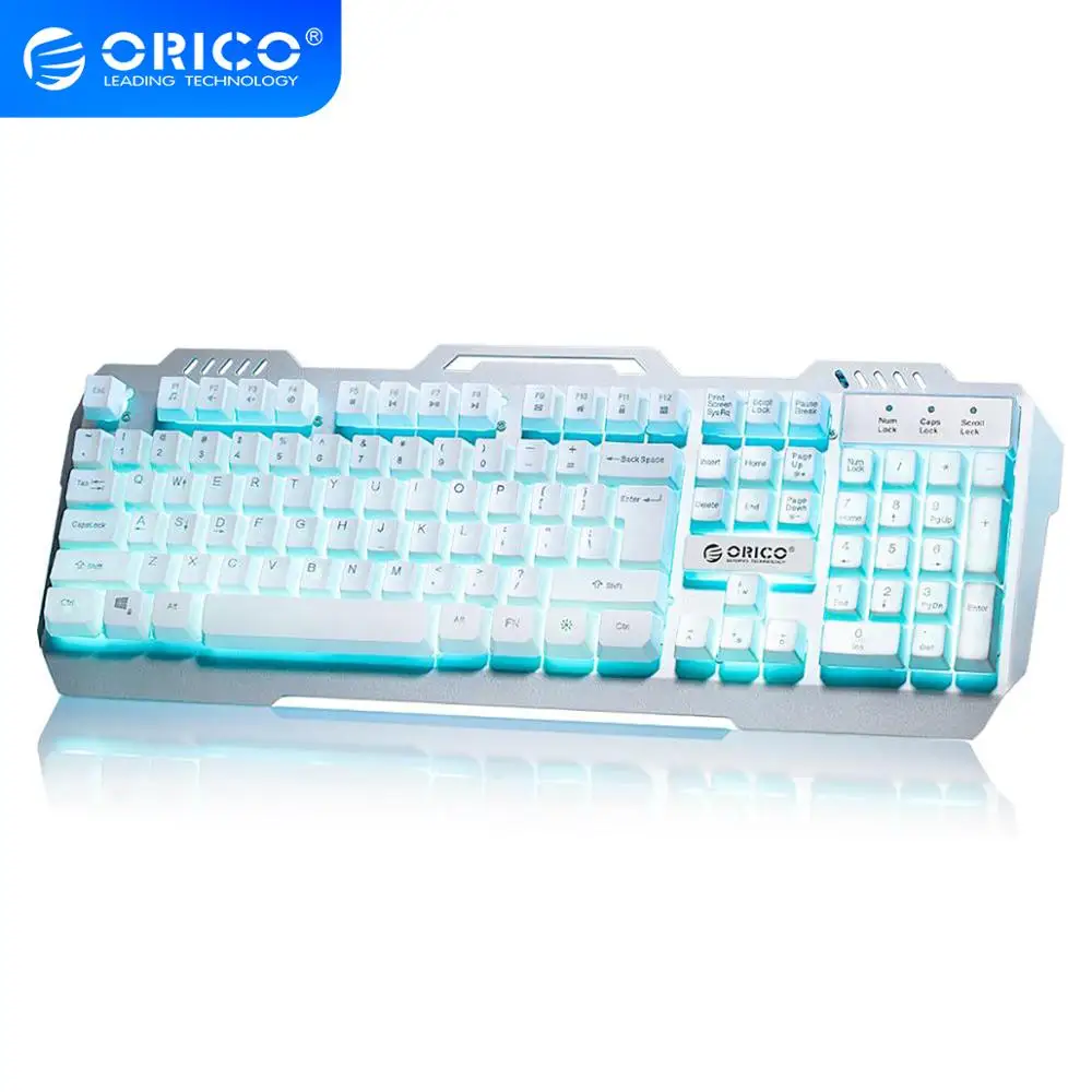 Проводная игровая клавиатура ORICO механическая с 104 клавишами usb подсветкой