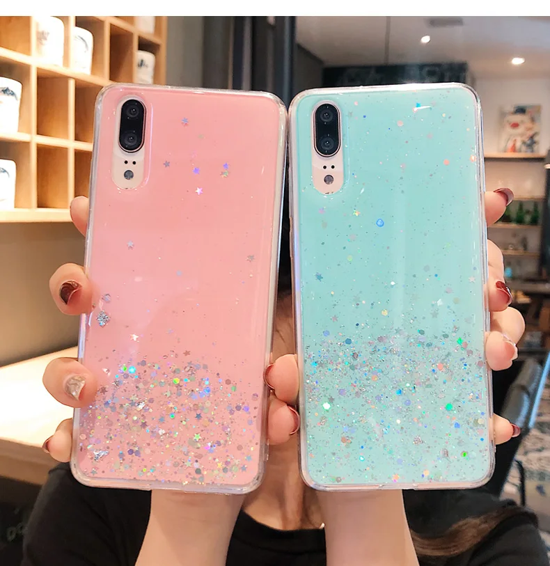 Блестящая Звезда силиконовая корпус для Huawei P10 Plus P20 Pro P30 Lite Nova 3i 3 mate 20 Honor View 10 30 P Smart Cover Capa