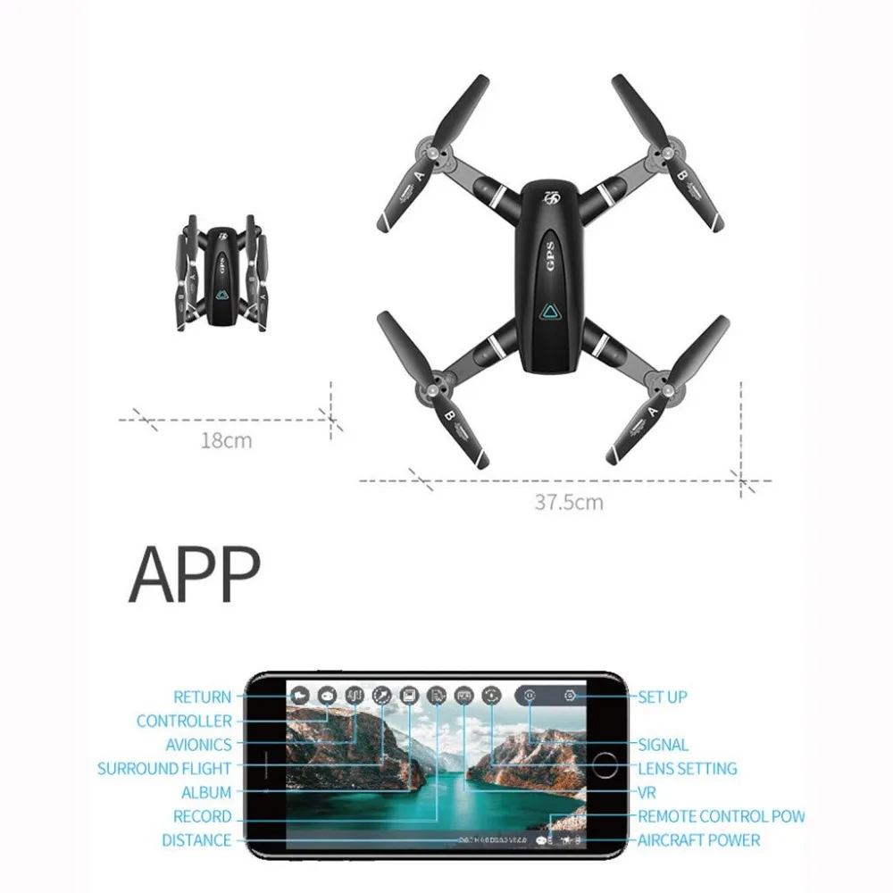 EBOYU S167 5G WiFi FPV 1080P широкоугольная HD камера gps позиционирование складной Радиоуправляемый Дрон Квадрокоптер RTF gps Дрон