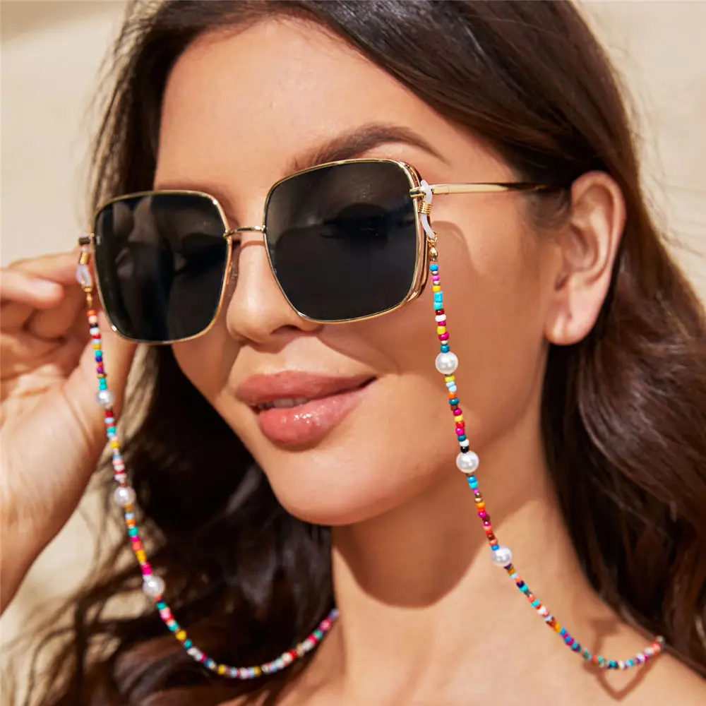 

2021Exotic Natural Sunglasses Masking Chains Lanyard Straps Cords Colorful Eye Wear New Fashion Women Accessories Gifts For Girl