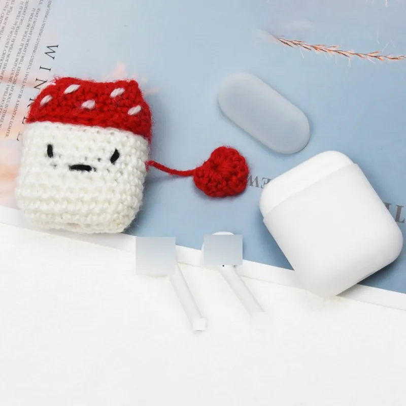 Милый мультфильм ручной работы плюшевые гарнитура животное чехол для Airpods