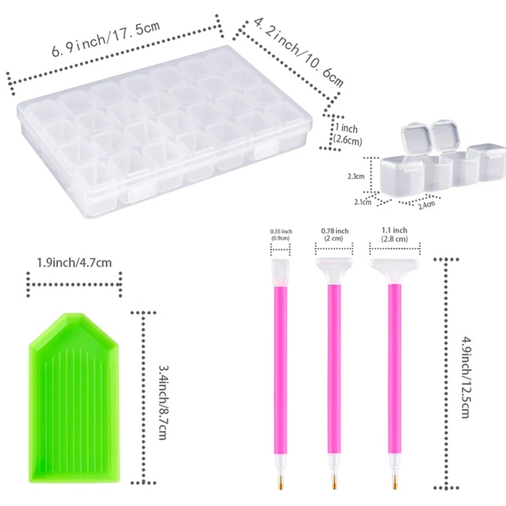 

24 Sets Of 5D Diamond Painting Embroidery Tools And Accessories Kits Diamond Embroidery Box For Adults Kids DIY Art Craft