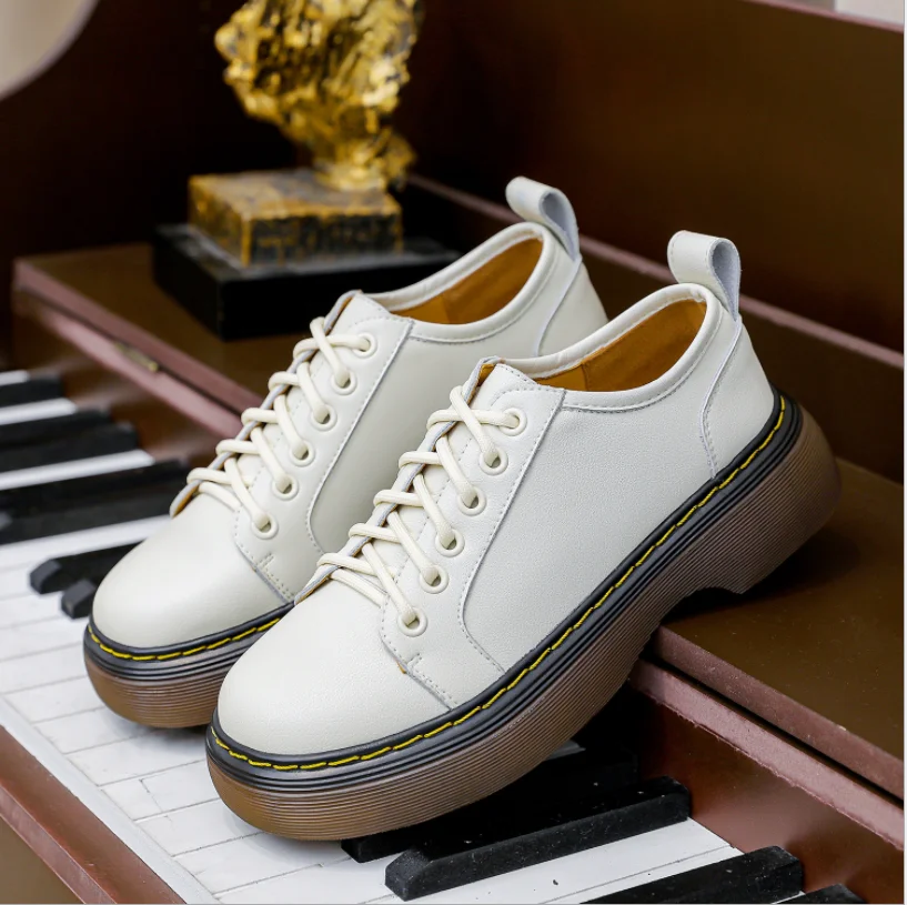 

Small leather shoes 2021 spring new British style thick-soled thick-soled women's shoes round toe casual single shoes Martin sho
