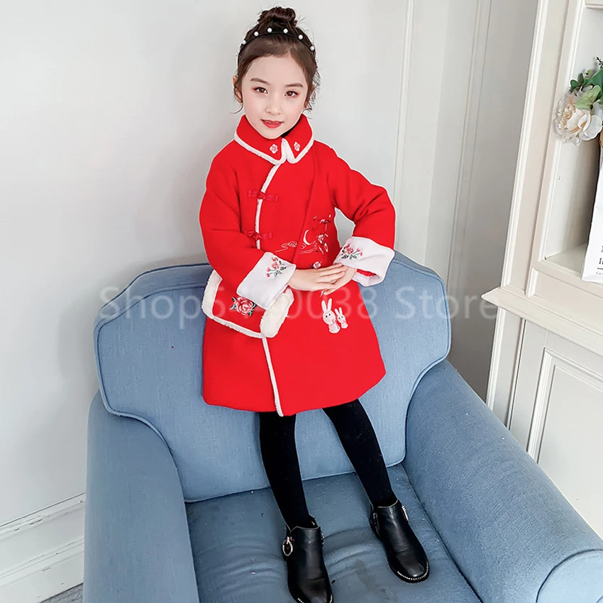 Детский праздничный китайский Чонсам на новый год 2021 костюм Тан в китайском