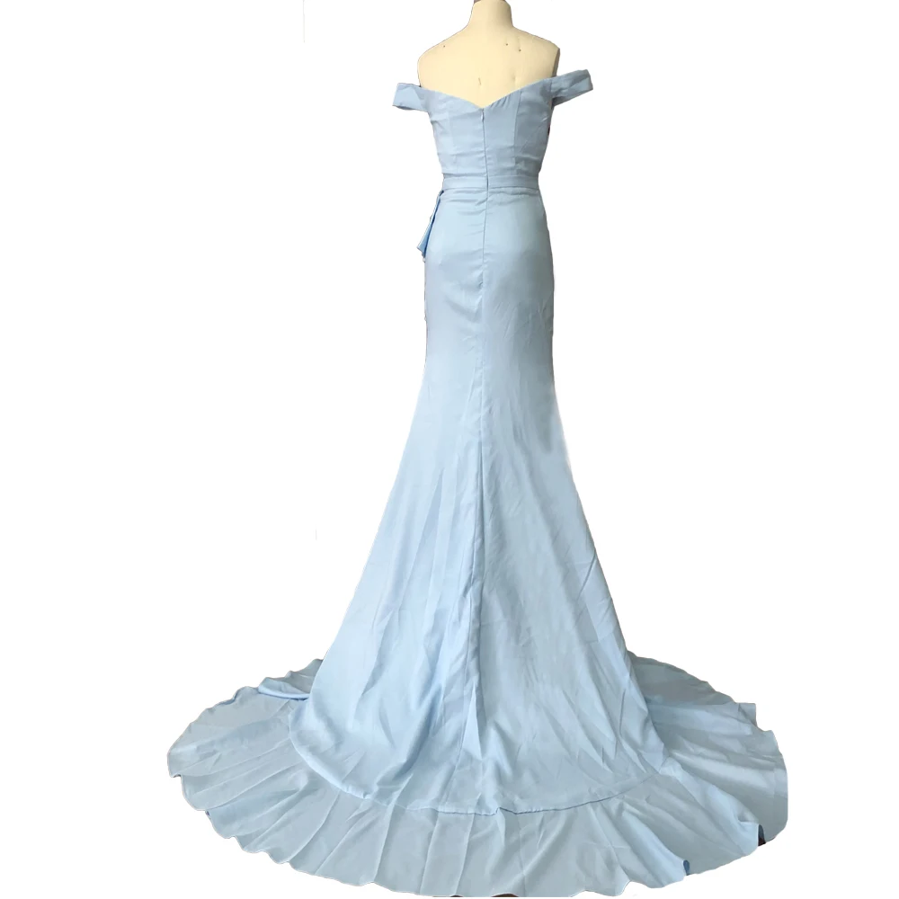 YiMinpwp светильник Небесно голубая Русалка платья подружки невесты с открытыми