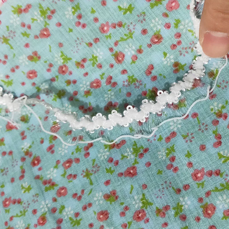 1 м плиссированная гипюровая кружевная лента отделка 5 см белая ткань сделай сам