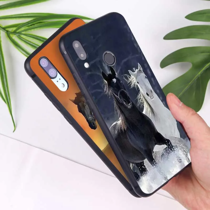 For huawei mate 30 pro p20 p30 20 lite Clear Soft Silicone Phone Case horse |