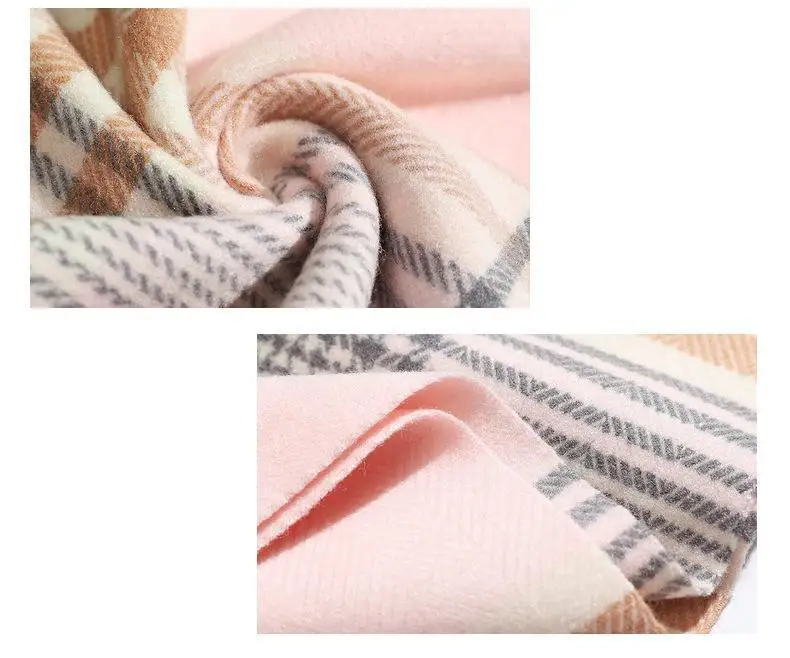 

Plaid Scarf Women's New Cape Wrap Winter Thickened Foulard Bufanda Tassel Cashmere Blend Shawl Muffler Long Cachecol Feminino