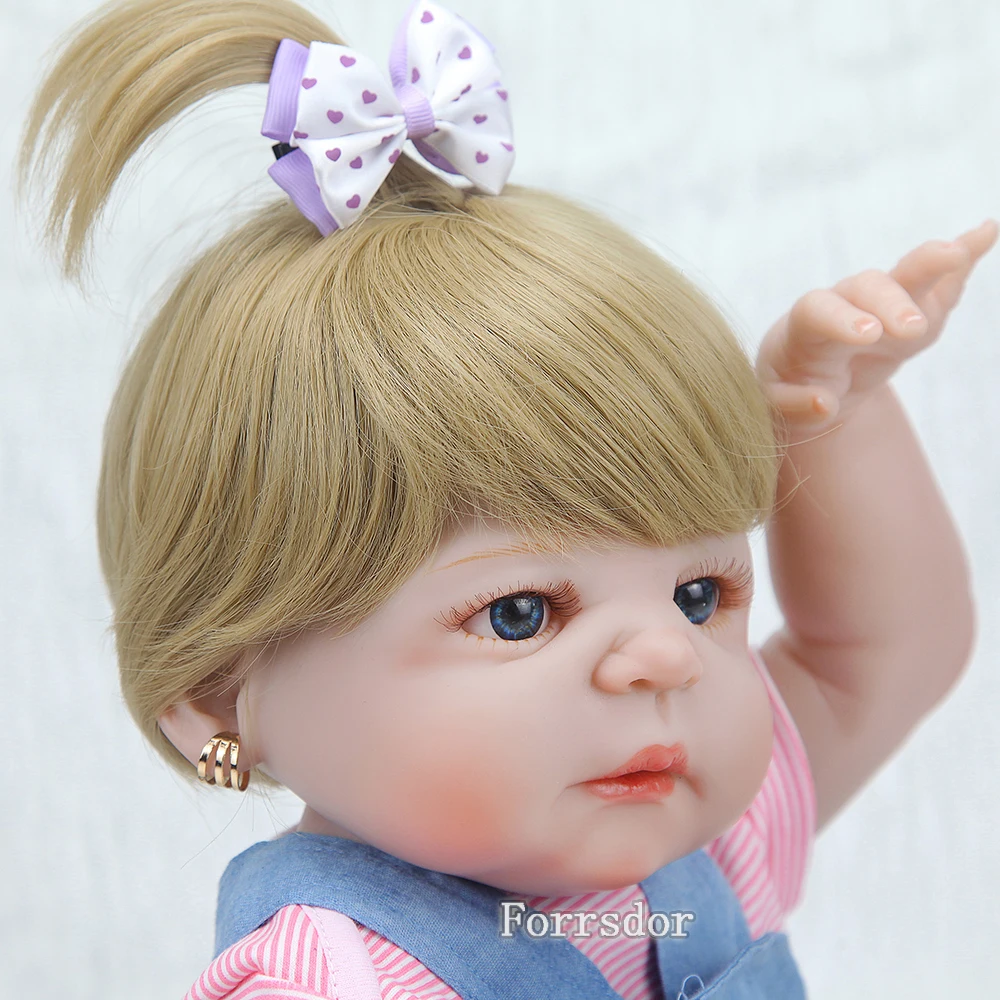 

57CM Full Body SIlicone Girl Reborn Babies Doll Bath Toy Lifelike Newborn Princess Baby Doll Bonecas Bebe Reborn Menina