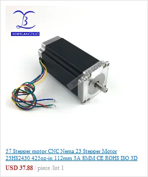 NEMA34 CNC 86 шаговый двигатель 78 мм/520 Oz-in шаговый двигатель/4,0 Afor гравировальный станок с ЧПУ и 3D принтер
