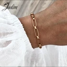 Лидер продаж, высококачественный браслет Joolim из нержавеющей стали с золотым полированным звеньем, ювелирные изделия из нержавеющей стали для женщин