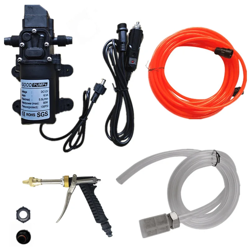 Bomba de Diafragma Elétrica para Lavagem de Carro Agrícola Auto-escorvamento Miniatura 12v 80w