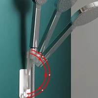self adhesive shower head bracket adjustable handheld showerhead holder wall mount 2 hooks stand spa bathroom accessories