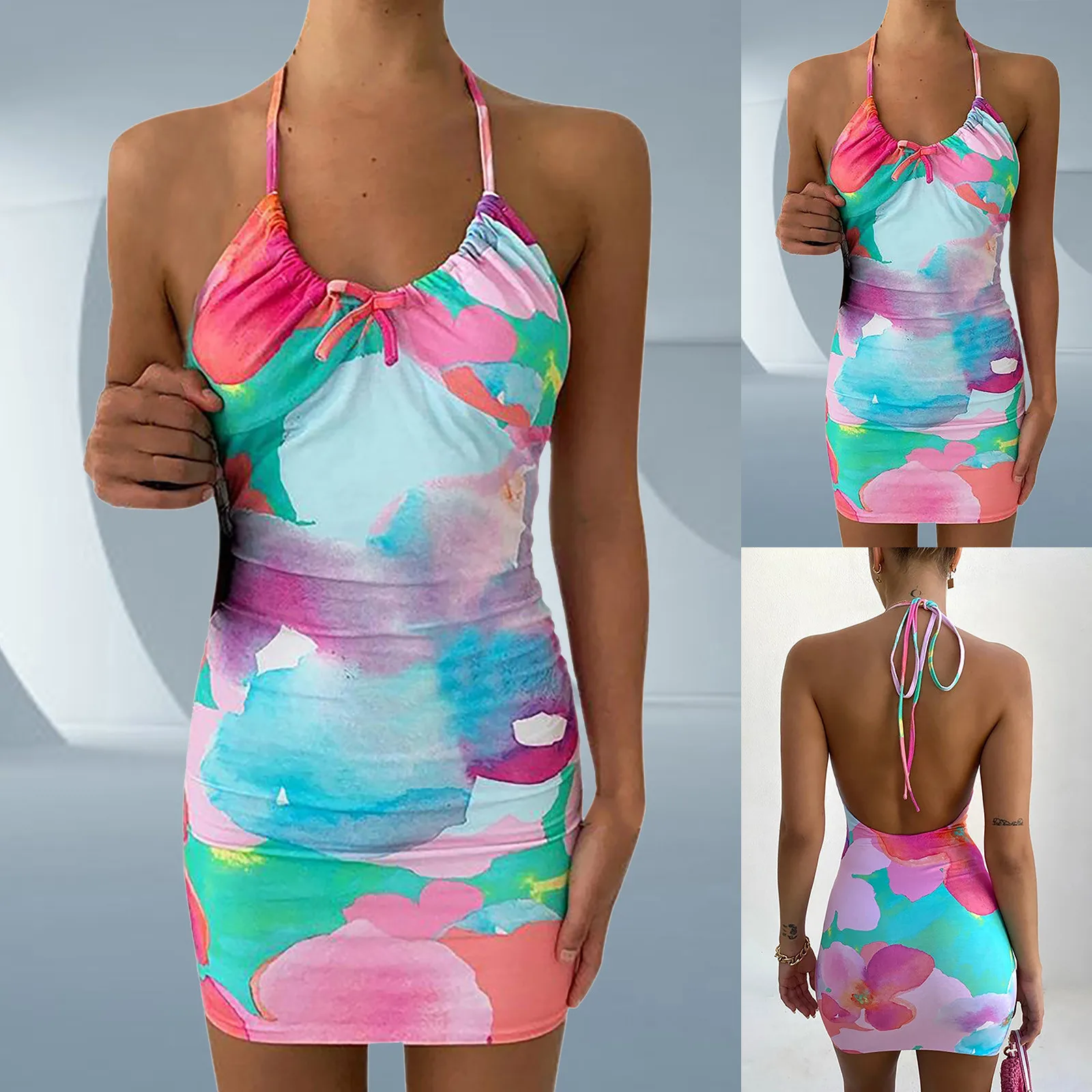 Горячее сексуальное бикини облегающие платья летнее повседневвечерние вечернее